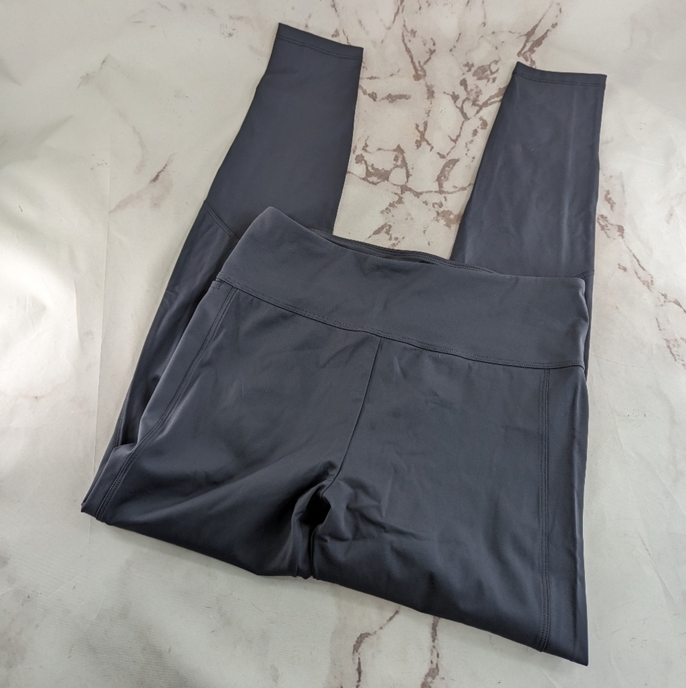 ADAY Leggings Women Large Grey Brakes On Pant Pull On A Day High Rise Crop Ankle - Picture 10 of 11